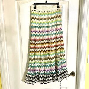Lapis Colorful Crocheted Maxi Skirt